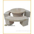 Outdoor Carved Stone Table Sculpture